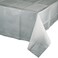 Creative Converting- Touch Of Color Shimmering Silver Plastic Lined Tablecover 5< >Silver< >
