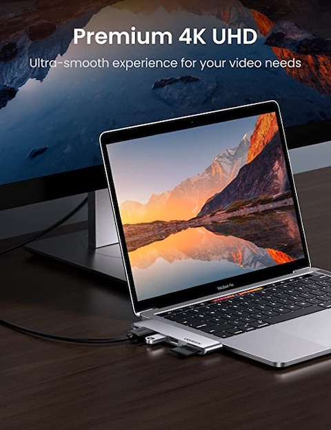 UGREEN 6 in 2 Hub Dual USB-C to HDMI+2xUSB3A+TF/SD+ 100W PD