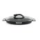 LIFE SMILE Fish Frying Pan With lid, Granite Coating Non Stick Oval Frying pan 100% PFOA FREE, Oven Safe (Shallow, Dark Grey)