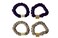 Aiwanto 2 Pairs Ponytail Holders Hair Rubber bands Hair Ties For Girls Womens - Violet &amp; Cream