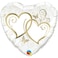 Entwined Hearts Gold 18in Hrt Foil Balloon 1 pc