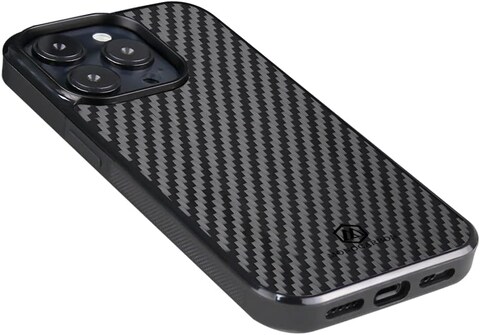 Monocarbon Real Carbon Fiber Case For iPhone 14 Pro Max Cover [Magsafe Compatible] Military Grade - Matte Black