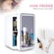 Mini Makeup Beauty Fridge, 8L Portable Cosmetic Refrigerator, Makeup Mirror Skincare Fridge with LED Light, Quiet, Cooler/Warmer Fridge