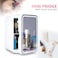 Mini Makeup Beauty Fridge, 8L Portable Cosmetic Refrigerator, Makeup Mirror Skincare Fridge with LED Light, Quiet, Cooler/Warmer Fridge