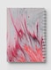 Lowha Spiral Notebook With 60 Sheets And Hard Paper Covers With Liquid Colored Design, For Jotting Notes And Reminders, For Work, University, School