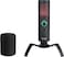 Rapoo USB Wired Gaming Microphone For PC, PS4, PS5 And Mac, LED Multi Color, Built-In Shock Absorber, 360 Degree Rotation, Plug And Play, 3.5mm Audio &amp; Type-C Port, Volume Control, Dual Microphone