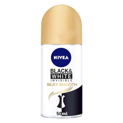 Nivea Silky Smooth Invisible Black &amp; White Roll on Deodorant For Women - 50 ml