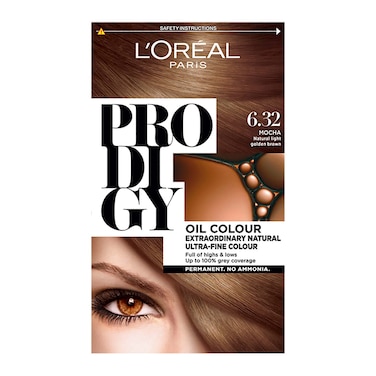 L&#39;Oreal Paris Prodigy Ammonia Free Permanent Oil Hair Colour 6.32 Dark Golden Blonde