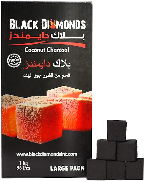 Black Diamond Coco Charcoal 96 PCS -Bakhoor Coal -Shisha Charcoal-Hooka Charcoal