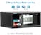 Rubik Wide Safe Box Hotel Size Locker with Digital Number Keypad and Key Lock (Size 43x35x20cm) Black