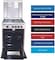 Nobel 50 x 50 Gas Cooker, 4 Gas Burners, Gas Oven With Grill Function, Enamel Grids Lid Stainless Steel Top, Made in Turkey NGC5000 Silver