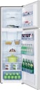 TCL 370 Liters Double Door Top Mount Refrigerator, Total No Frost Fridge &amp; Freezer With Powerful Interior LED Light And Large Crisper Drawer With Humidity Control, Inox, P370TMN