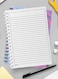 Lowha Spiral Notebook With 60 Sheets And Hard Paper Covers With Liquid Colored Design, For Jotting Notes And Reminders, For Work, University, School