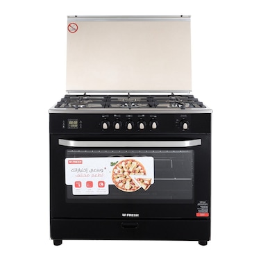Fresh Hammer Hydraulic Gas Cooker - 90 Cm - 5 Burners - Black - 16946