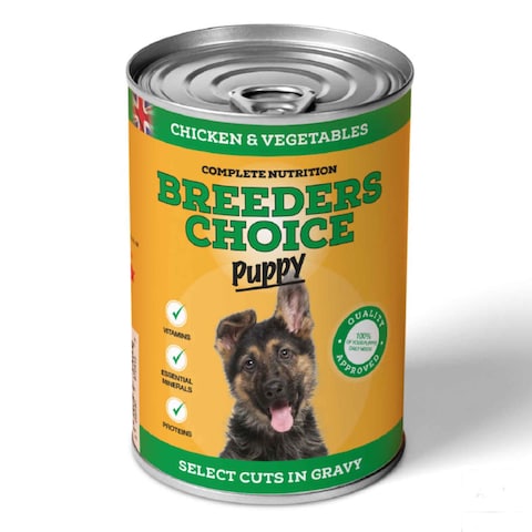 Breeders Choice Chicken And Vegetables In Gravy Puppy Food 400g