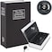 Rubik Book Safe With Key Lock, Home Dictionary Diversion Secret Book Metal Safe Lock Box, 24 x 15.5 x 5.5cm - Black Medium