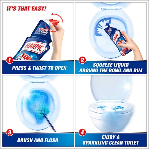 Harpic Toilet Cleaner Liquid Limescale Remover Original, 500ml