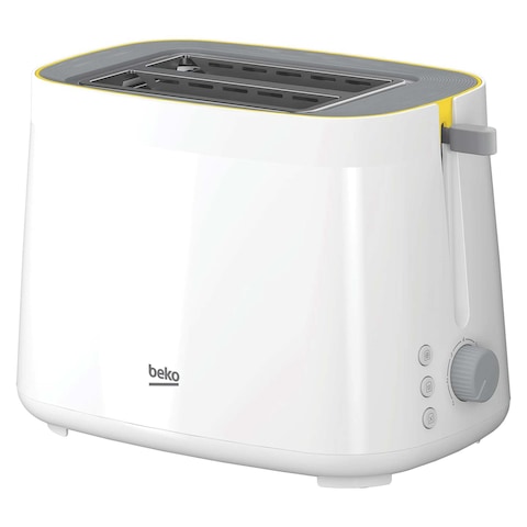 Beko Toaster - 2 Slices - 800 Watt - White - TAM4220W