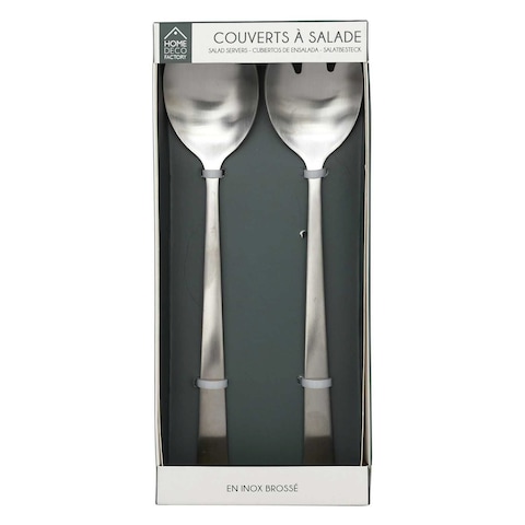 Home Deco Factory Inox Effect Stainless Steel Salad Servers 2 PCS