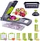 Vegetable Chopper Pro Food Chopper, SPAZEL Onion Chopper Vegetable Slicer Cutter Dicer Grinder Grater Cuber with Multifunctional Interchangeable Blades &amp; Large Container for Salad Garlic Fruit Potato