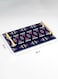 Lowha Decorative Acrylic Serving Tray With Gold Metal Handles And Tribal Pattern Design 20x30 cm