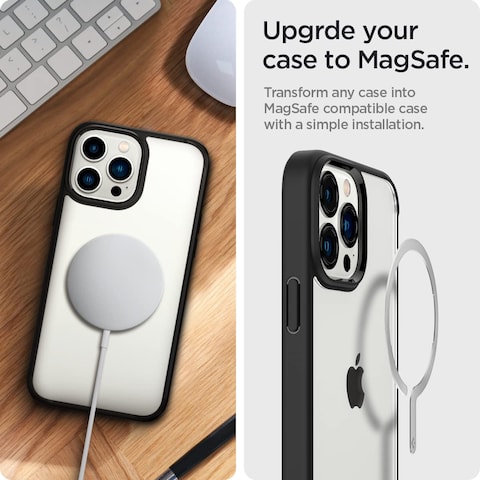 Spigen OneTap Ring Adapter - Convert to MagSafe Compatible With EZ-Fit Kit [Add Mag Safe Compatibility To Non-Mag Safe Case Cover] - 1 Pack - Silver