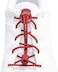 LOCK LACES Reflective Elastic No Tie Shoelaces, One Size Fits All Red