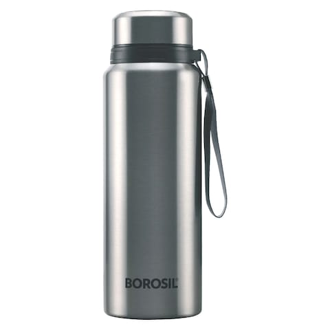 Borosil Hydra Natural Vacuum Bottle Silver 750ml