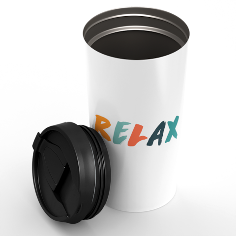 Loud Universe - Travel Tumbler Relax Meditation Relaxation White Coffee Tumblers
