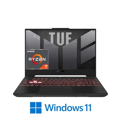 ASUS FA507NU TUF Gaming A15 Laptop - AMD Ryzen 7-7735HS - 512GB SSD - 16GB RAM - 15.6-inch - RTX 4050 - Windows 11 - Jaeger Gray
