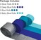 Party Time 12 Rolls Blue &amp; Silver Crepe Paper Streamers Blue Theme Party Crepe Paper Hanging Decorations or Backdrop For Birthday Wedding Festival Party Supplies