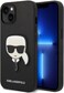 CG Mobile Karl Lagerfeld PU Saffiano Case With Head Patch Ultra-Thin/Slim/Non-Slipping/Shock-Absorption/Anti-Scratch Compatible iPhone 14 Max 6.7" (Black)