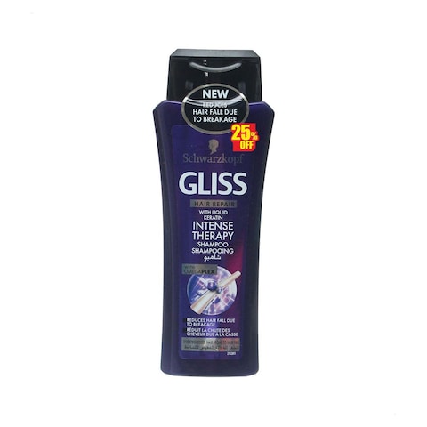 Schwarzkopf Gliss Intense Therapy Shampoo with Liquid Keratin for Hair Loss - 250 ml