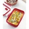 Tefal MasterSeal Plastic Micro Rectangular Food Storage Box Red/Clear 1.2L