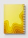 Lowha Spiral Notebook With 60 Sheets And Hard Paper Covers With Abstract Yellow Paper Cut Style Design, For Jotting Notes And Reminders, For Work, University, School