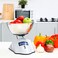 Olsenmark Kitchen Scale- OMKS2324  Auto Zero, Auto Off and Tare Function  Capacity: 5 KG; Power: 2XAAA Batteries; Low Power Consumption; Low Battery Indicator  Units: grams, lb, oz, and ml