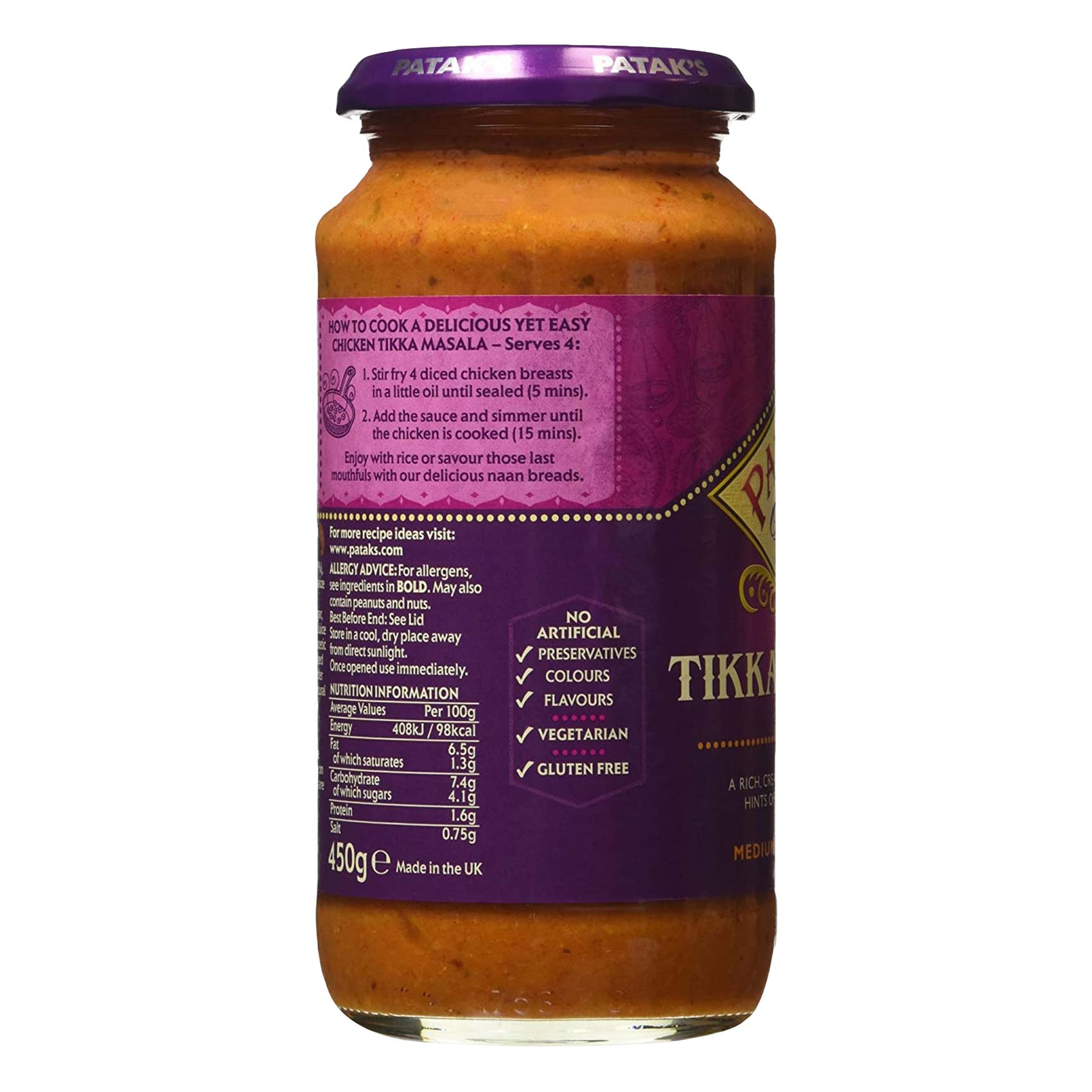 Pataks Paste Tikka Masala 293 Gram product thumbnail 3