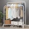 Multifunctional Metal Garment Rack with Shelf &ndash; Organize and Display Clothes in Style (white)