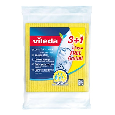 Vileda sponge cloth &times; 3 + 1 free