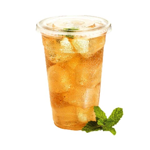 Juice Cup 24 Oz With Lid Clear Strong Disposable - Ideal for iced coffee, smoothies, Bubble Boba tea, milkshakes, frozen cocktails, water, sodas, juices, snacks, dessert and more 50 Pieces