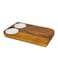 BILLI Wooden Serving Board with 2 pcs Ceramic Dip Bowl, Wooden Steak Plate Food Platter