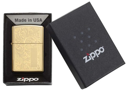Zippo Lighter Model 352B-Brass Venetian