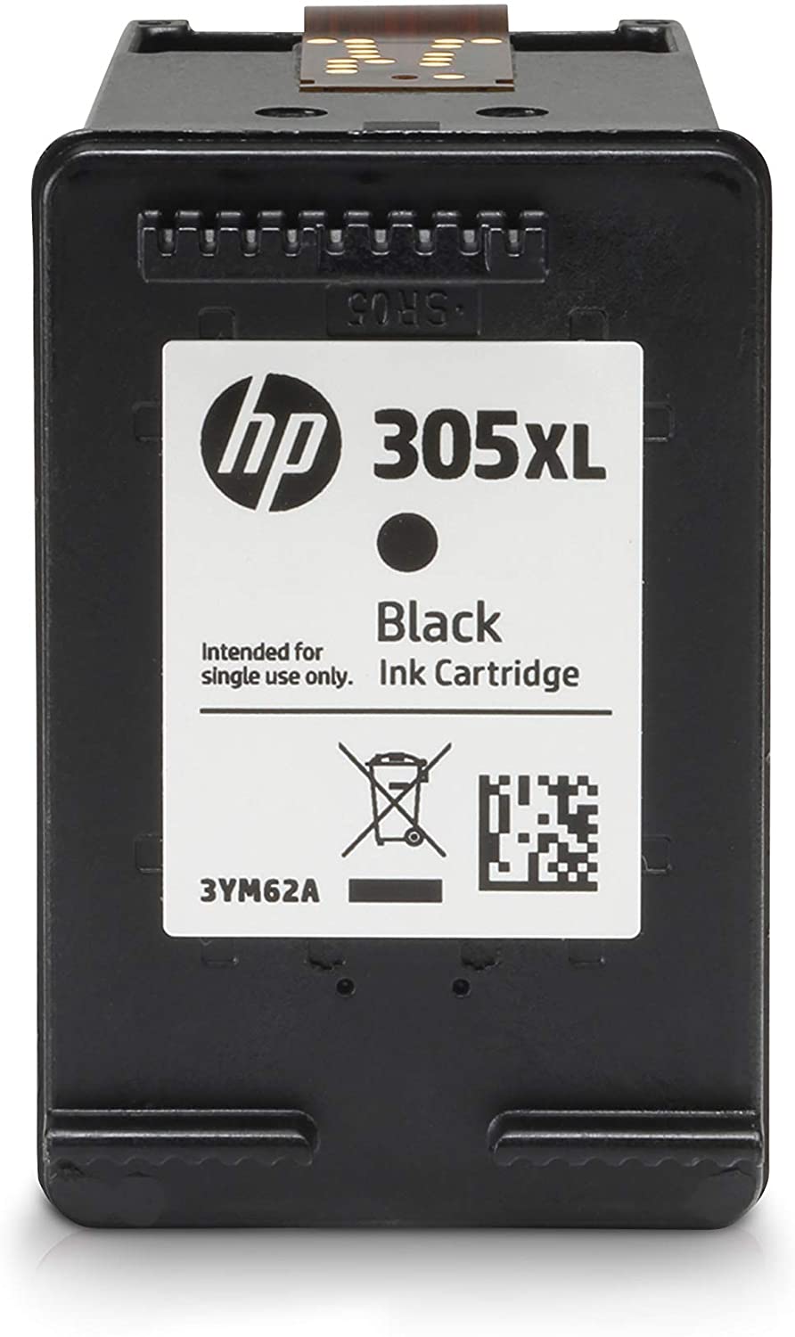 HP 305Xl High Yield Black Original Ink Cartridge, 3Ym62Ae