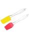 Marrkhor Silicone Basting Brush And Spatula Set, Pastry Brush And Spatula Non-Stick, Heat Resistant, Kitchen Utensils For Baking Pastry Bread Bbq Grill Oil Cream Sauce Butter (Random Colours)