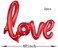 Generic Love Red Foil Balloons Kit Valentines Day Decorations For Party - Pack Of 2 Red