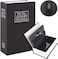 Rubik Book Safe with Combination Lock, Home Dictionary Diversion Hidden Secret Metal Safe Box for Money Jewelry Passport 18.5 x 11.5 x 5.5 cm - Black Small