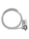 Generic Combination Cable Lock For Computer/Laptop, Silver