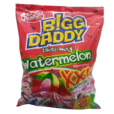 BIGG DADDY WATERMELON LOLLIPOPS50PC