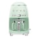 Smeg Drip Filter Coffee Machine DCF02PGUK, 1050 W, 1.4 L, Green, Antislip Base