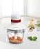 Bosch MMRP1000 Electric Food Chopper 0.8L 400W, Red Transparent White